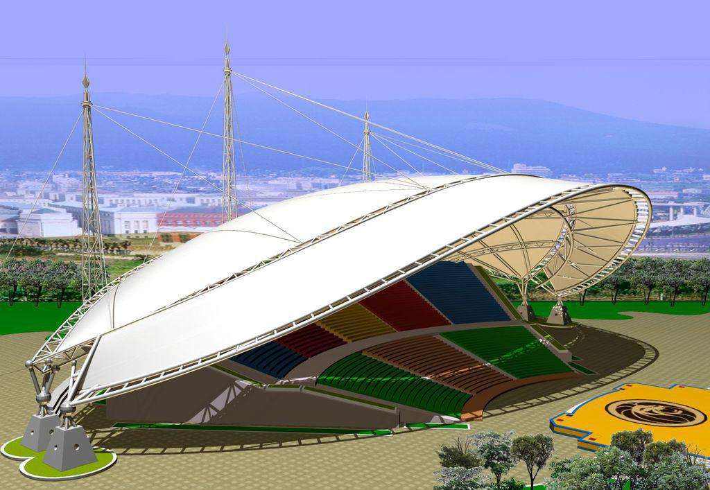 局部双层张弦球面网壳专利与新型膜材料制造的技术融合